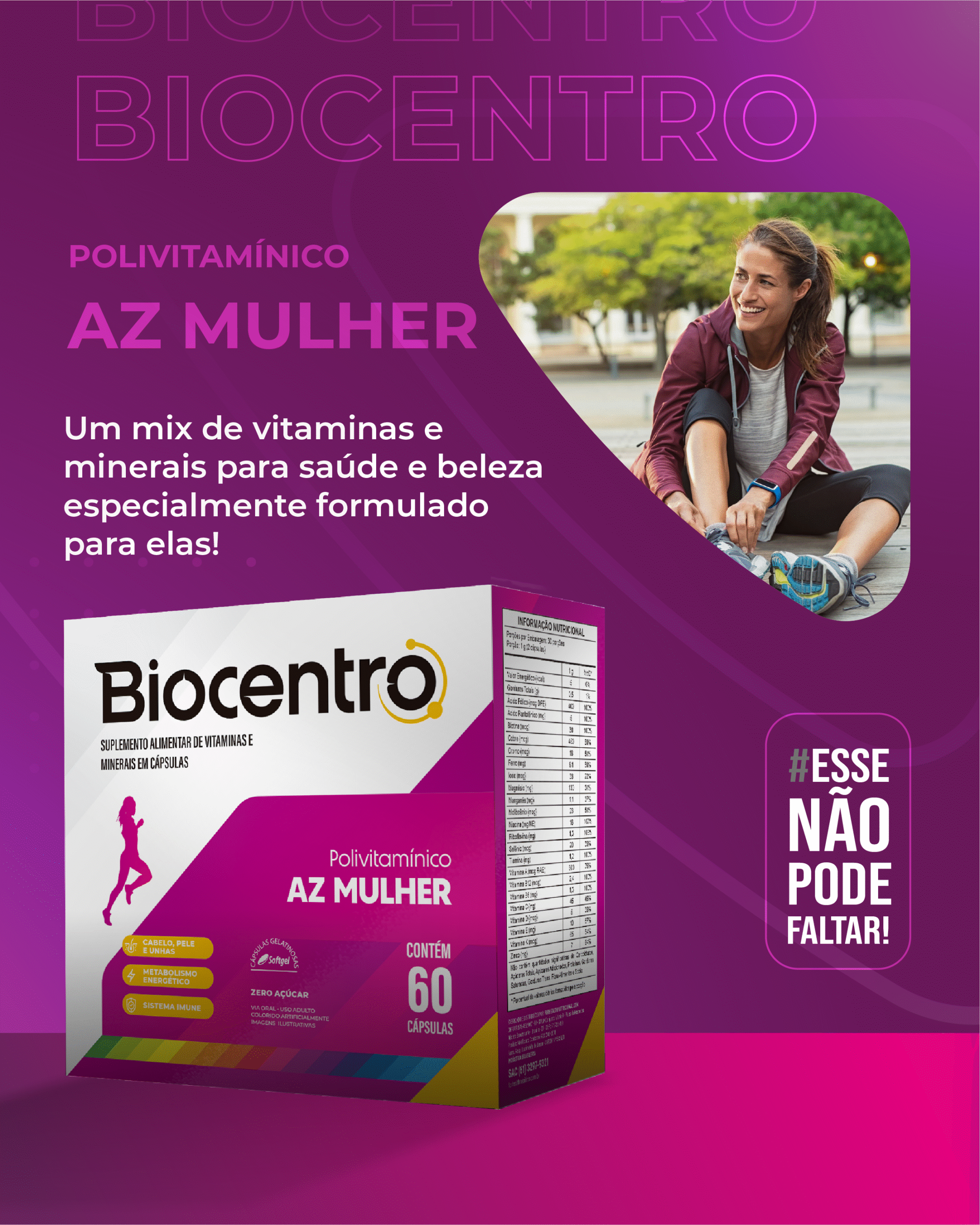BIOCENTRO AZ MULHER 60 CAPSULAS SOFTGEL