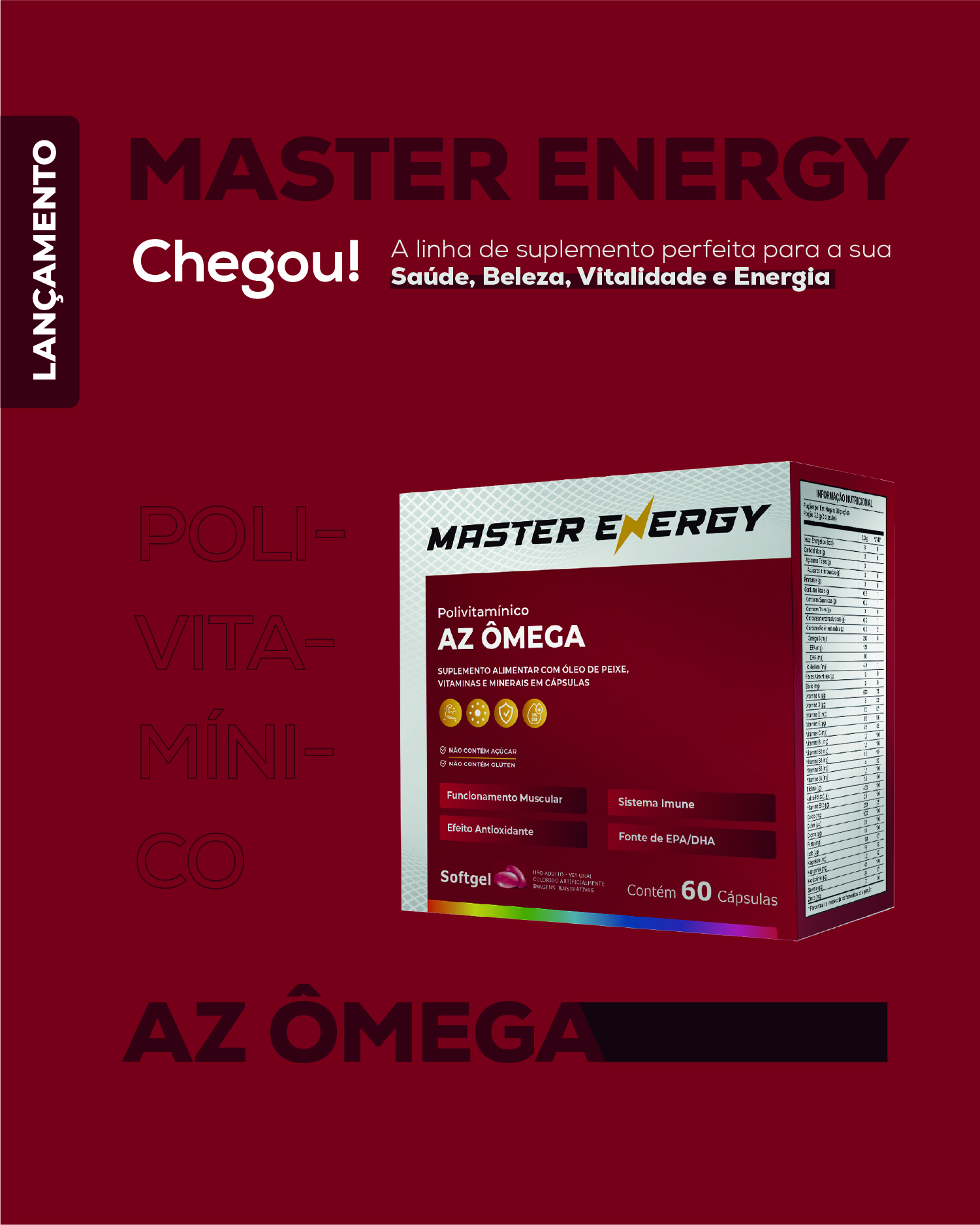 MASTER ENERGY AZ ÔMEGA 60 CÁPSULAS SOFTGEL