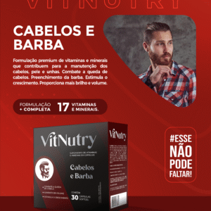 VITNUTRY CABELOS E BARBA 30 CAPSULAS SOFTGEL