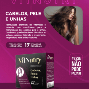 VITNUTRY CABELOS PELE E UNHAS 60 CAPSULAS SOFTGEL