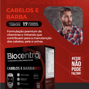 BIOCENTRO CABELOS E BARBA 30 CAPS SOFTGEL