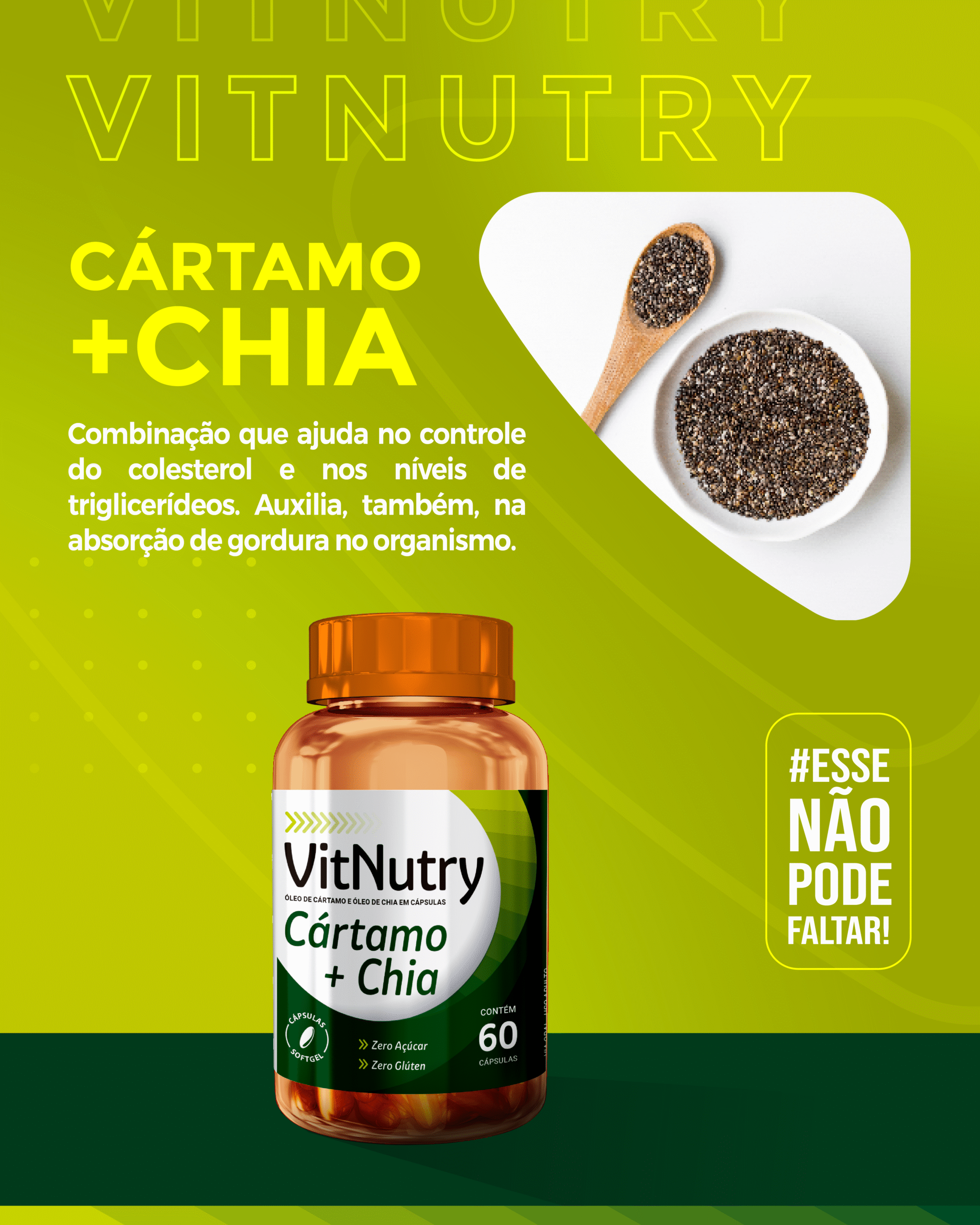 VITNUTRY CARTAMO + CHIA 60 CAPSULAS SOFT GEL
