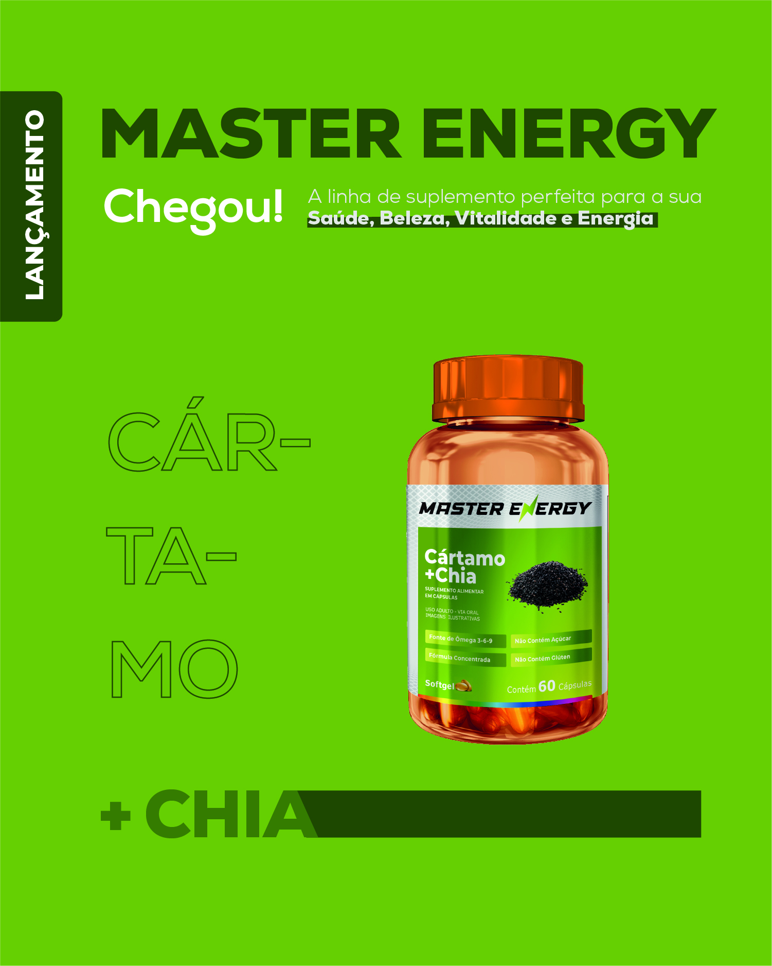 MASTER ENERGY CÁRTAMO + CHIA 60 CÁPSULAS SOFTGEL