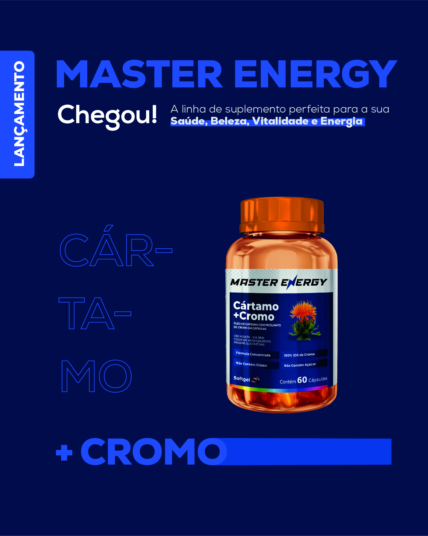 MASTER ENERGY CÁRTAMO + CROMO 60 CÁPSULAS SOFTGEL