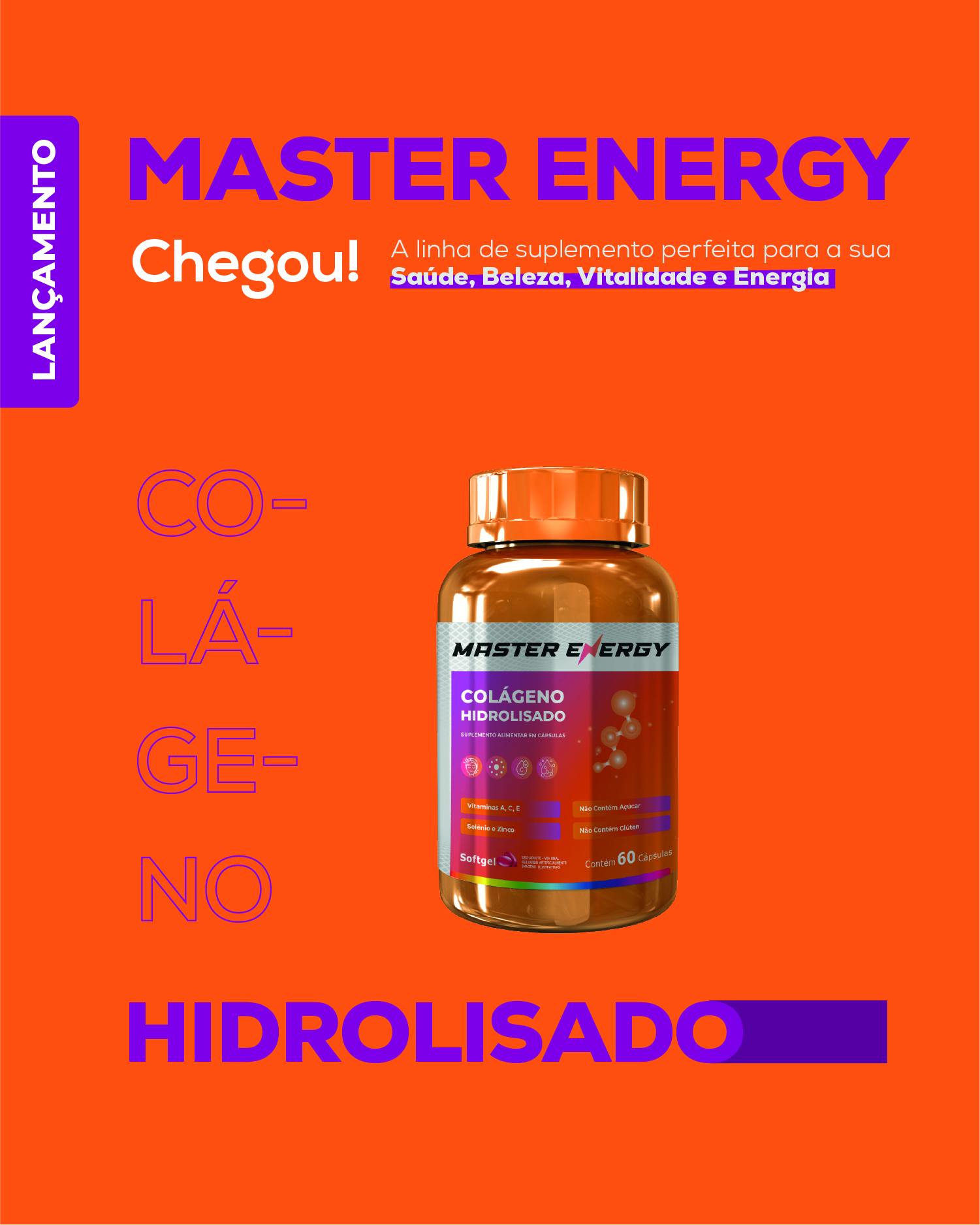 MASTER ENERGY COLÁGENO HIDROLISADO 60 CÁPSULAS SOFTGEL