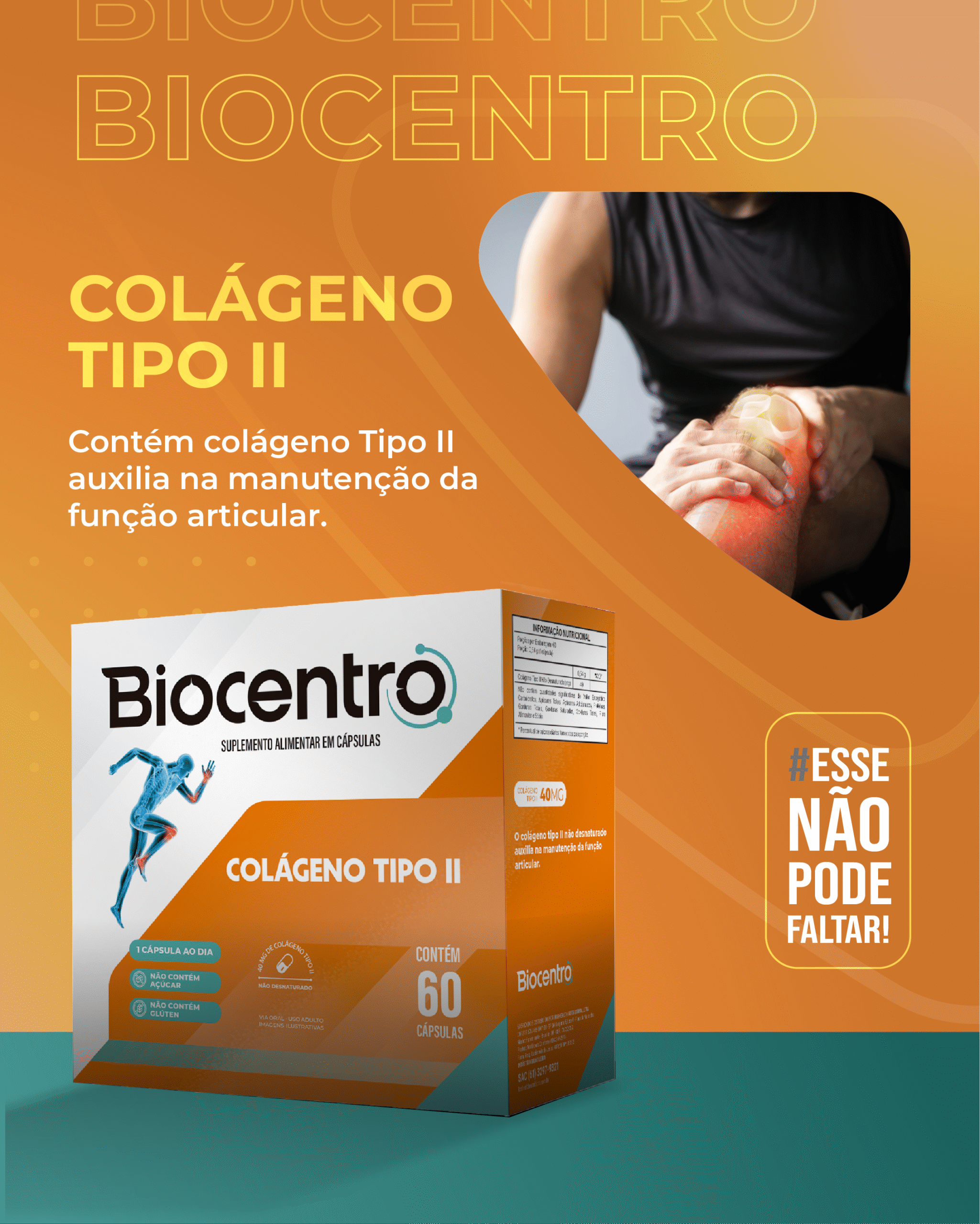 BIOCENTRO COLAGENO TIPO II 60 CAPSULAS
