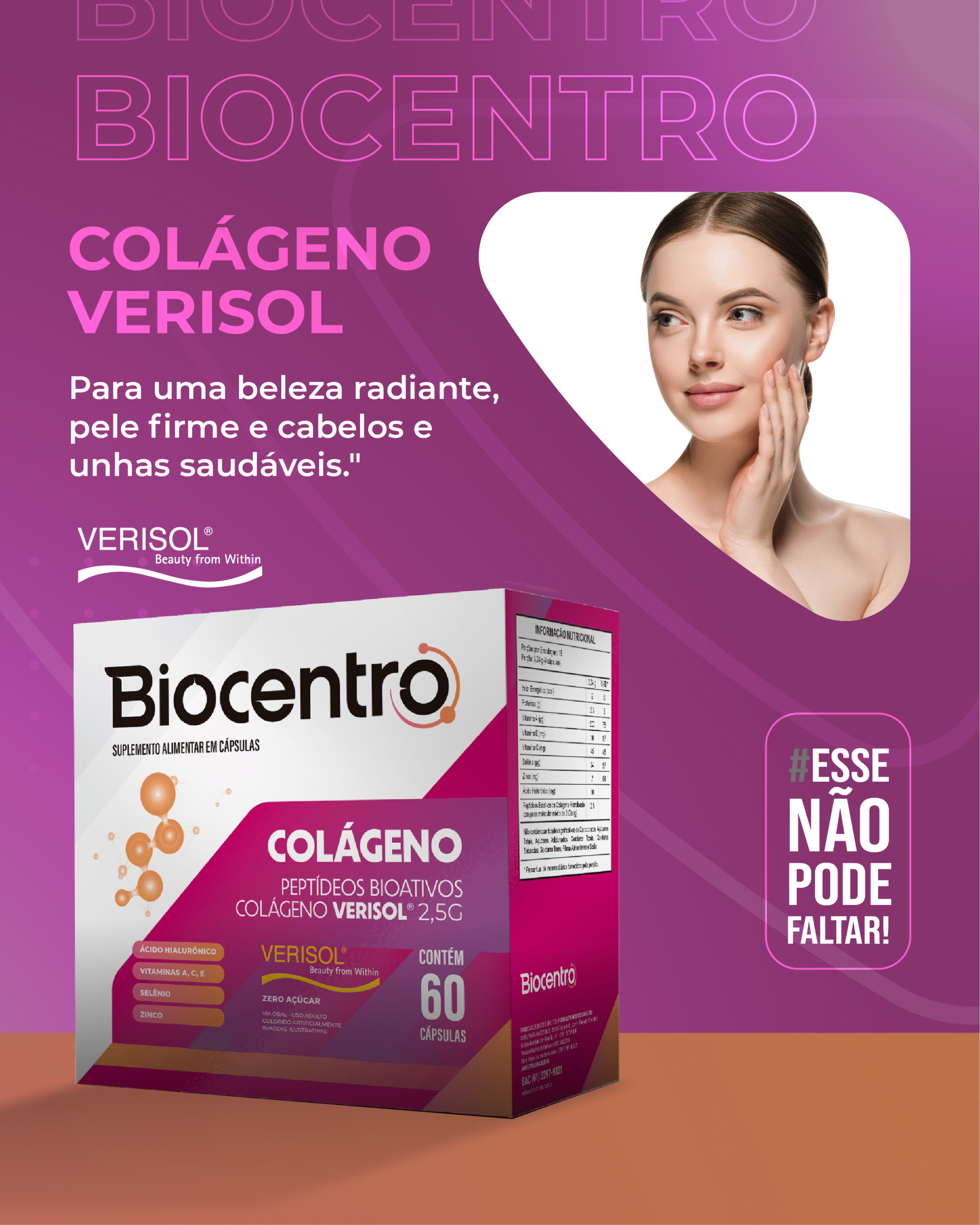 BIOCENTRO COLAGENO VERISOL 60 CAPSULAS