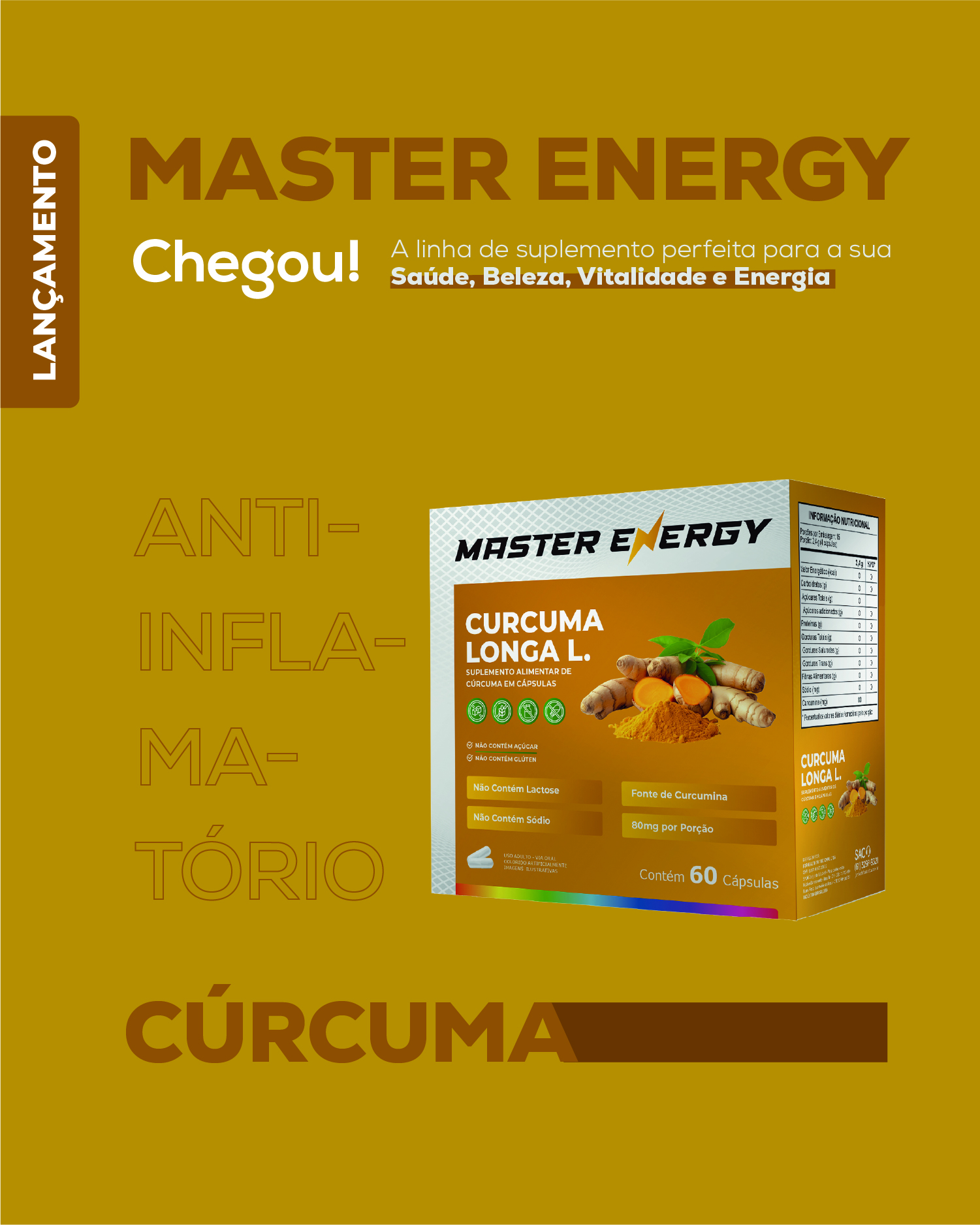 MASTER ENERGY CÚRCUMA 60 CÁPSULAS