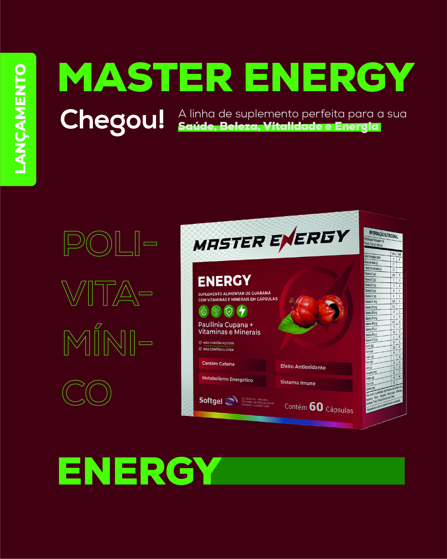 MASTER ENERGY ENERGY 60 CÁPSULAS SOFTGEL