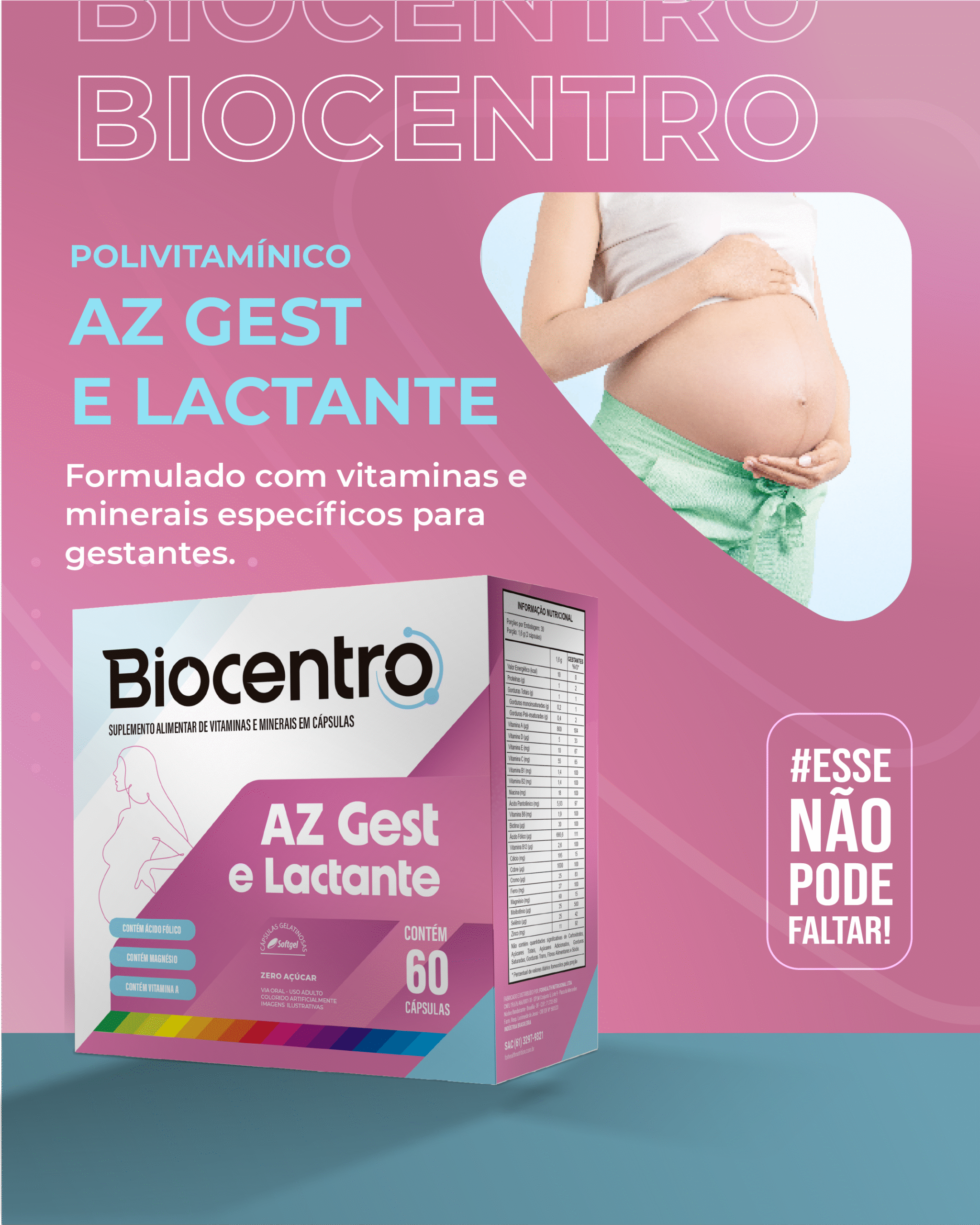 BIOCENTRO AZ GESTANTE E LACTANTE 60 CAPSULAS SOFTGEL