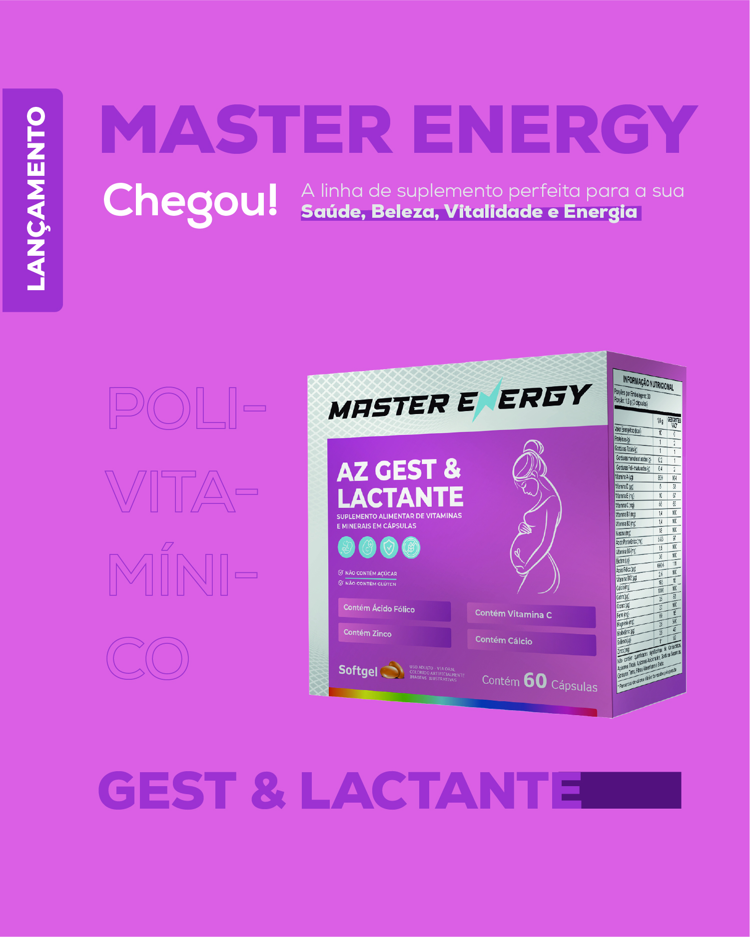 MASTER ENERGY AZ GEST E LACTANTE 60 CÁPSULAS SOFTGEL