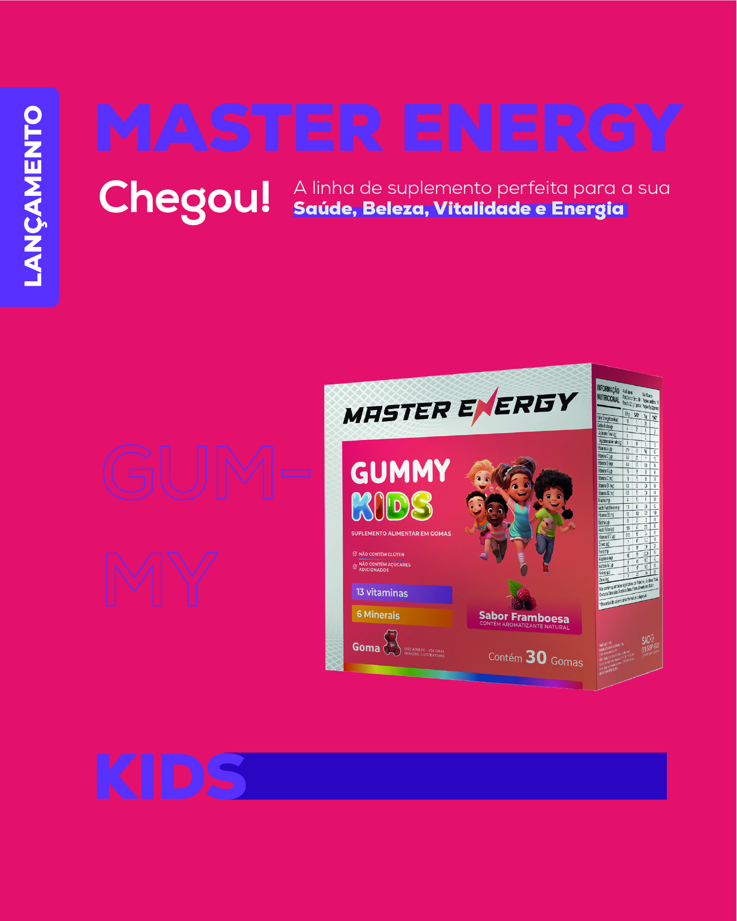 MASTER ENERGY GUMMY KIDS 30 GOMAS