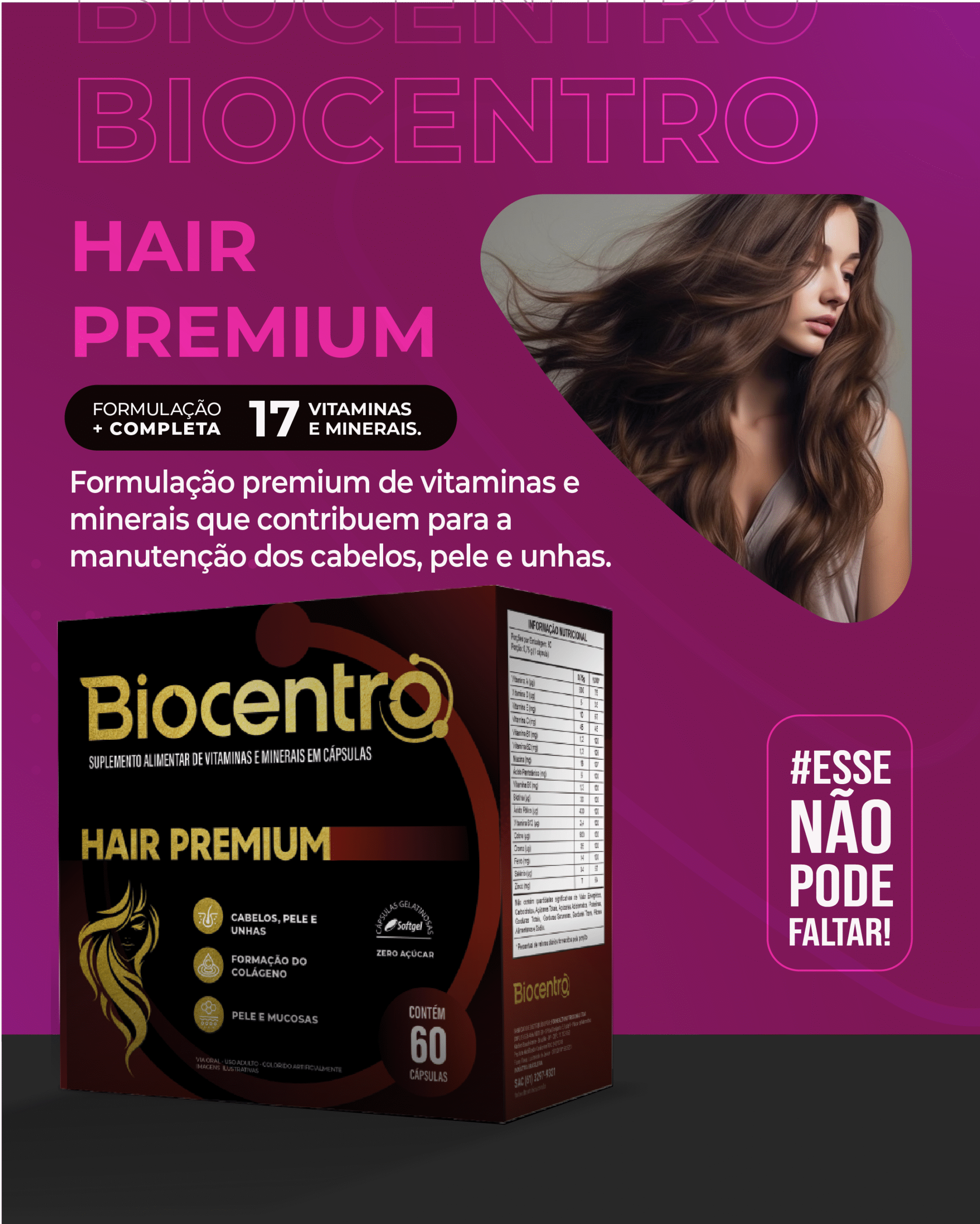 BIOCENTRO HAIR PREMIUM 60 CAPS SOFTGEL