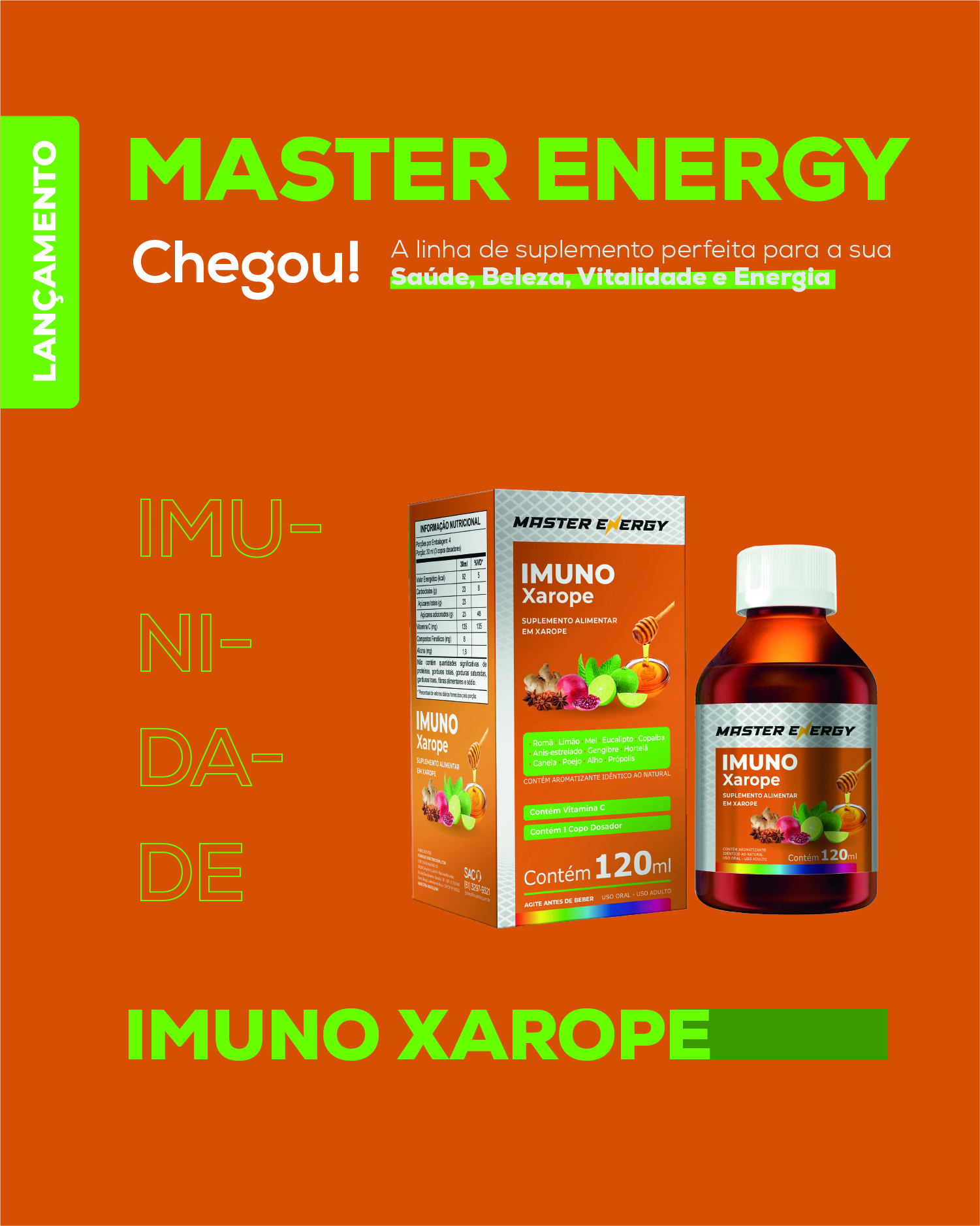 MASTER ENERGY IMUNO XAROPE 120ML
