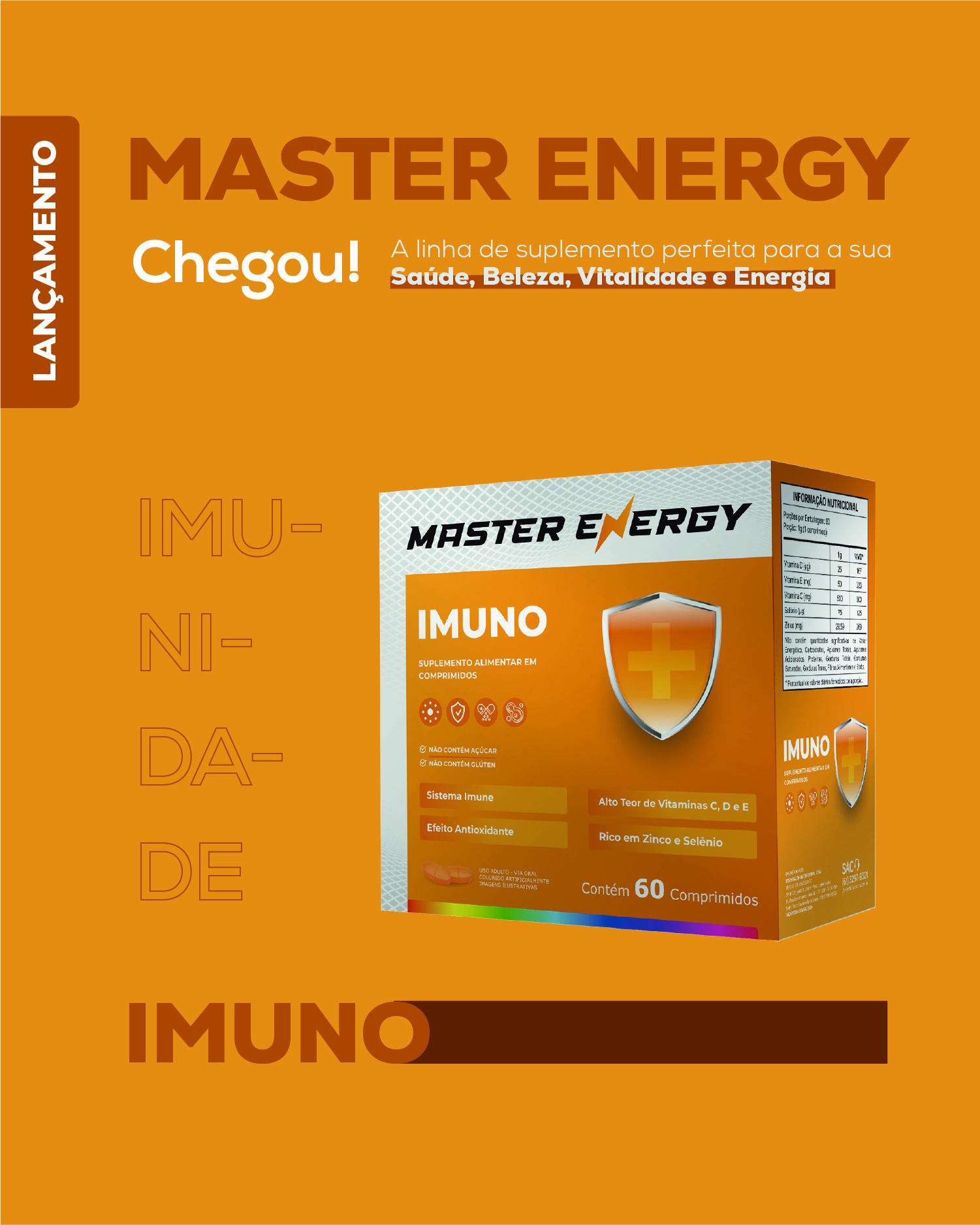 MASTER ENERGY IMUNO 60 COMPRIMIDOS