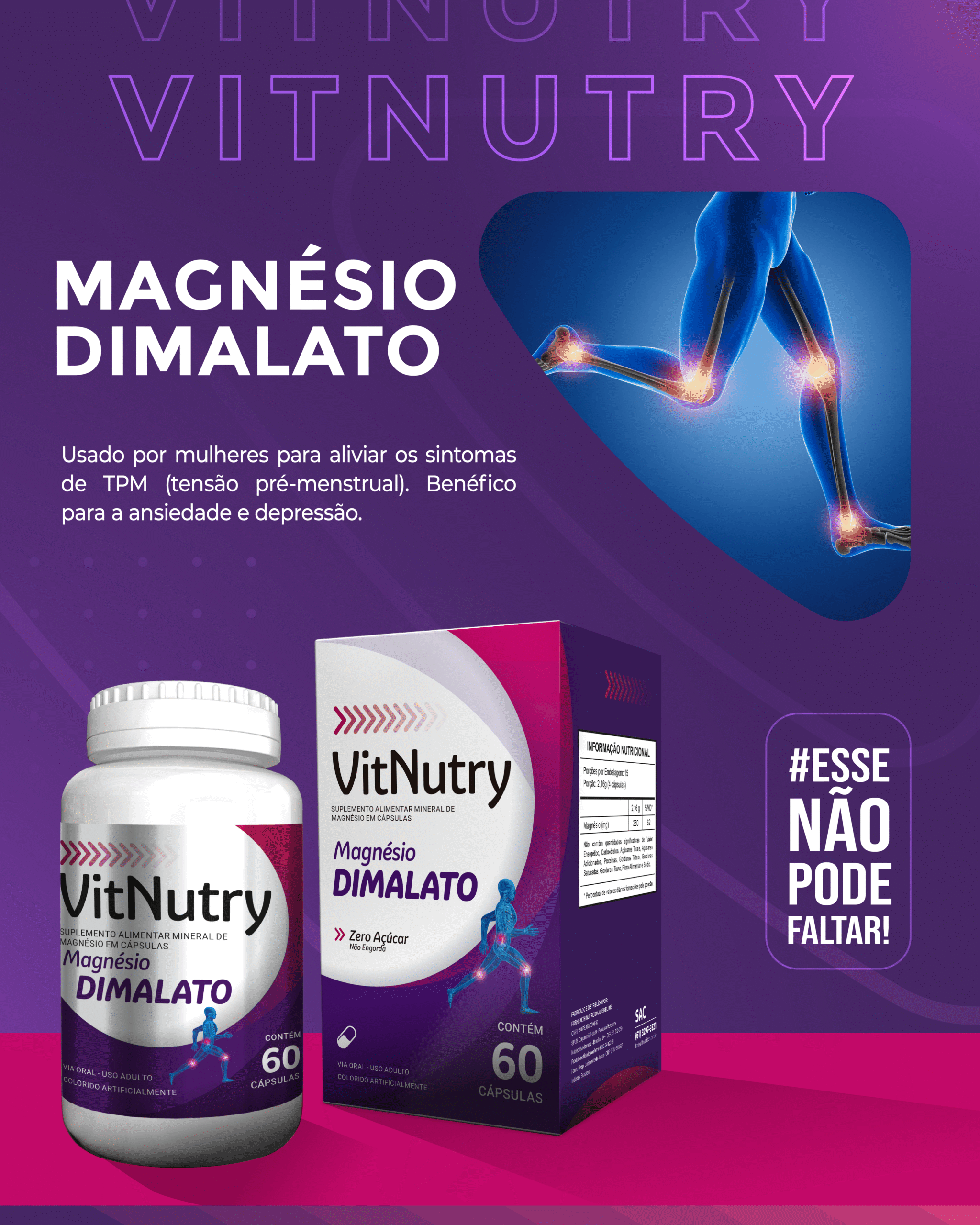 VITNUTRY MAGNESIO DIMALATO 60 CAPSULAS