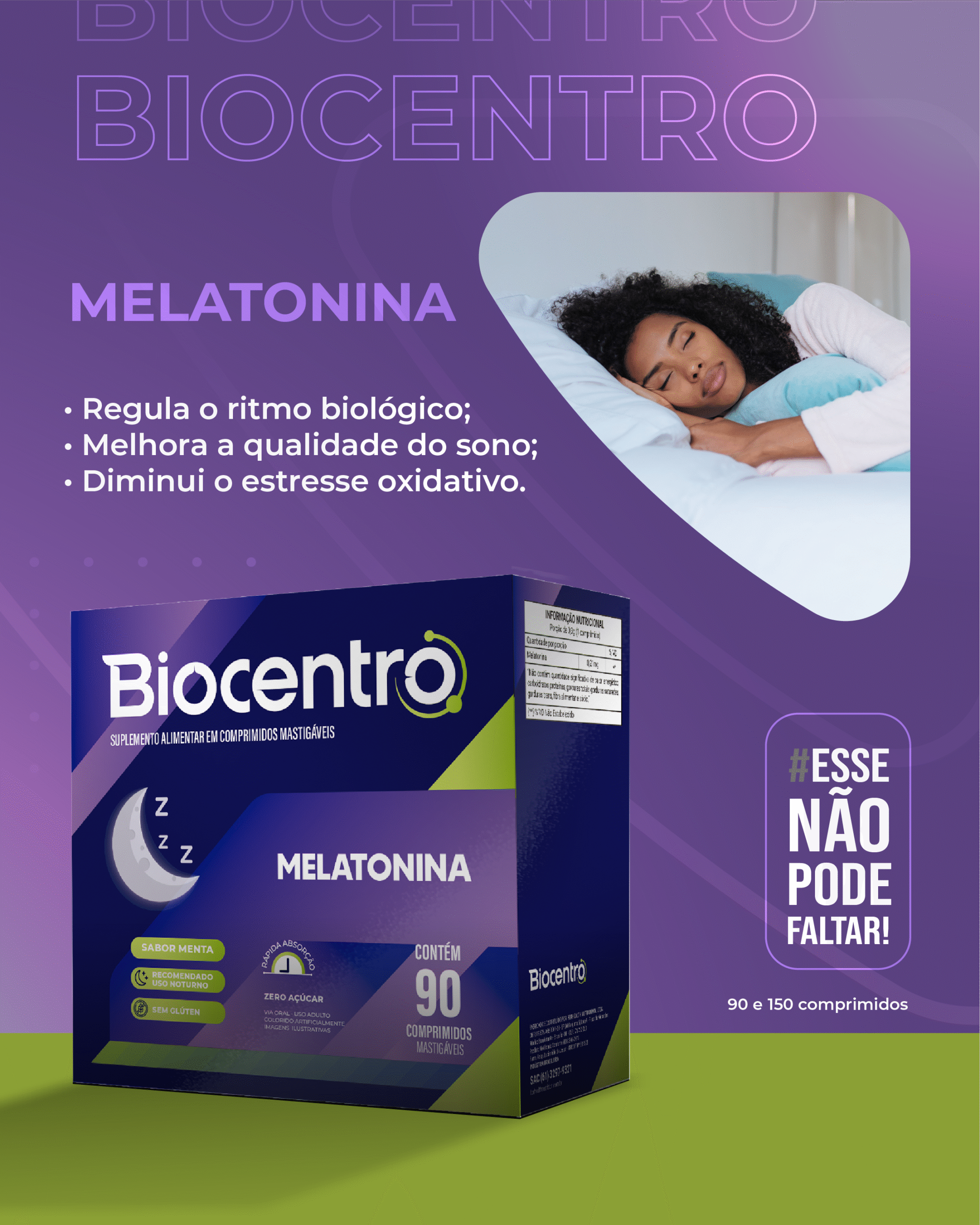 BIOCENTRO MELATONINA 150 COMPRIMIDOS