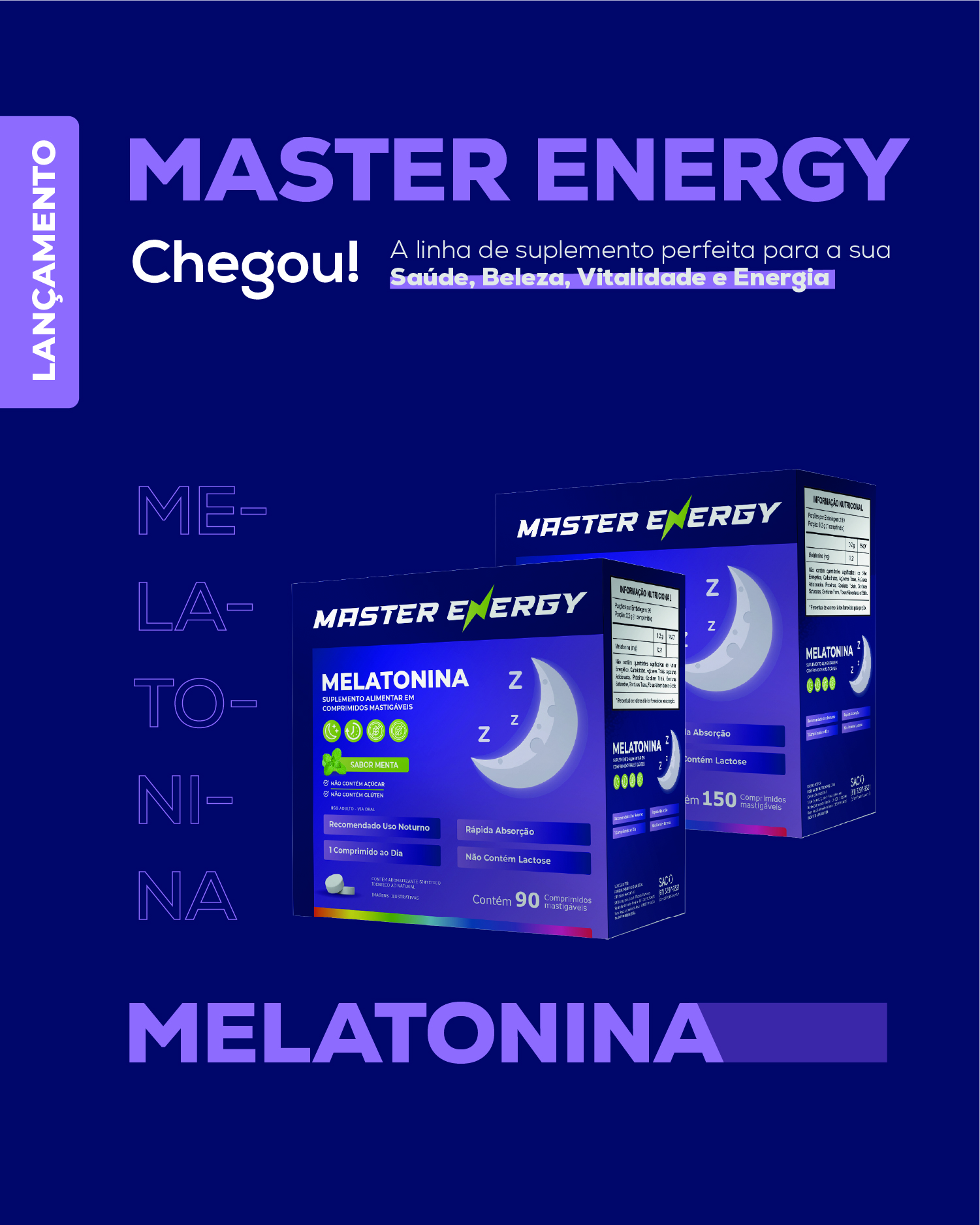 MASTER ENERGY MELATONINA 90 COMPRIMIDOS