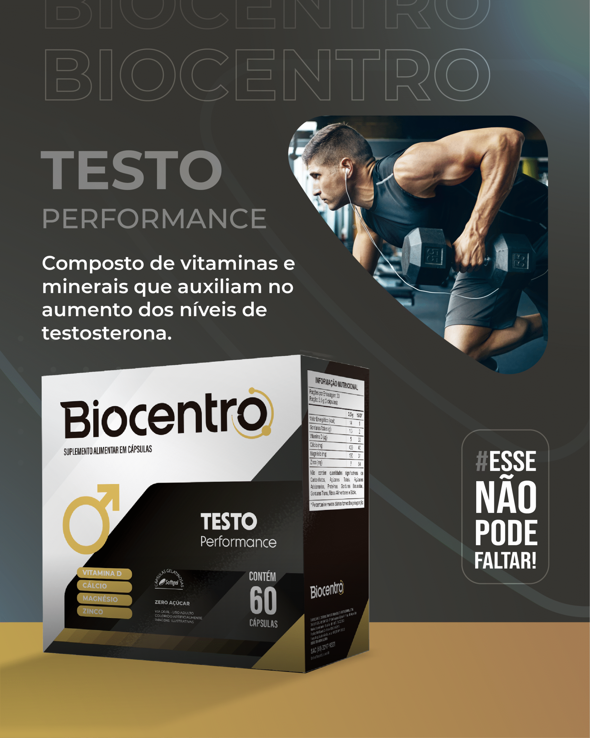BIOCENTRO TESTO PERFORMANCE 60 CAPSULAS SOFTGEL