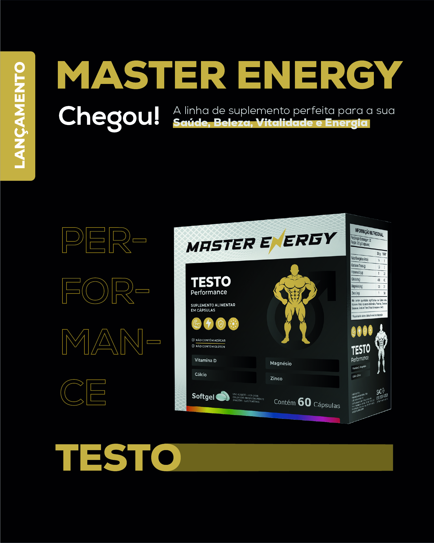 MASTER ENERGY TESTO PERFORMANCE 60 CÁPSULAS SOFTGEL
