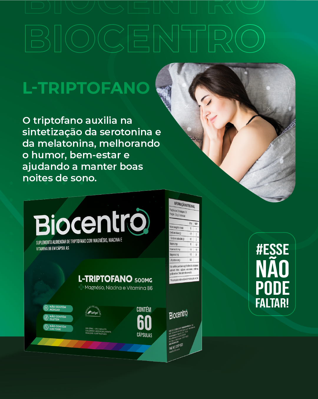 BIOCENTRO TRIPTOFANO C/60 CAPSULAS SOFTGEL