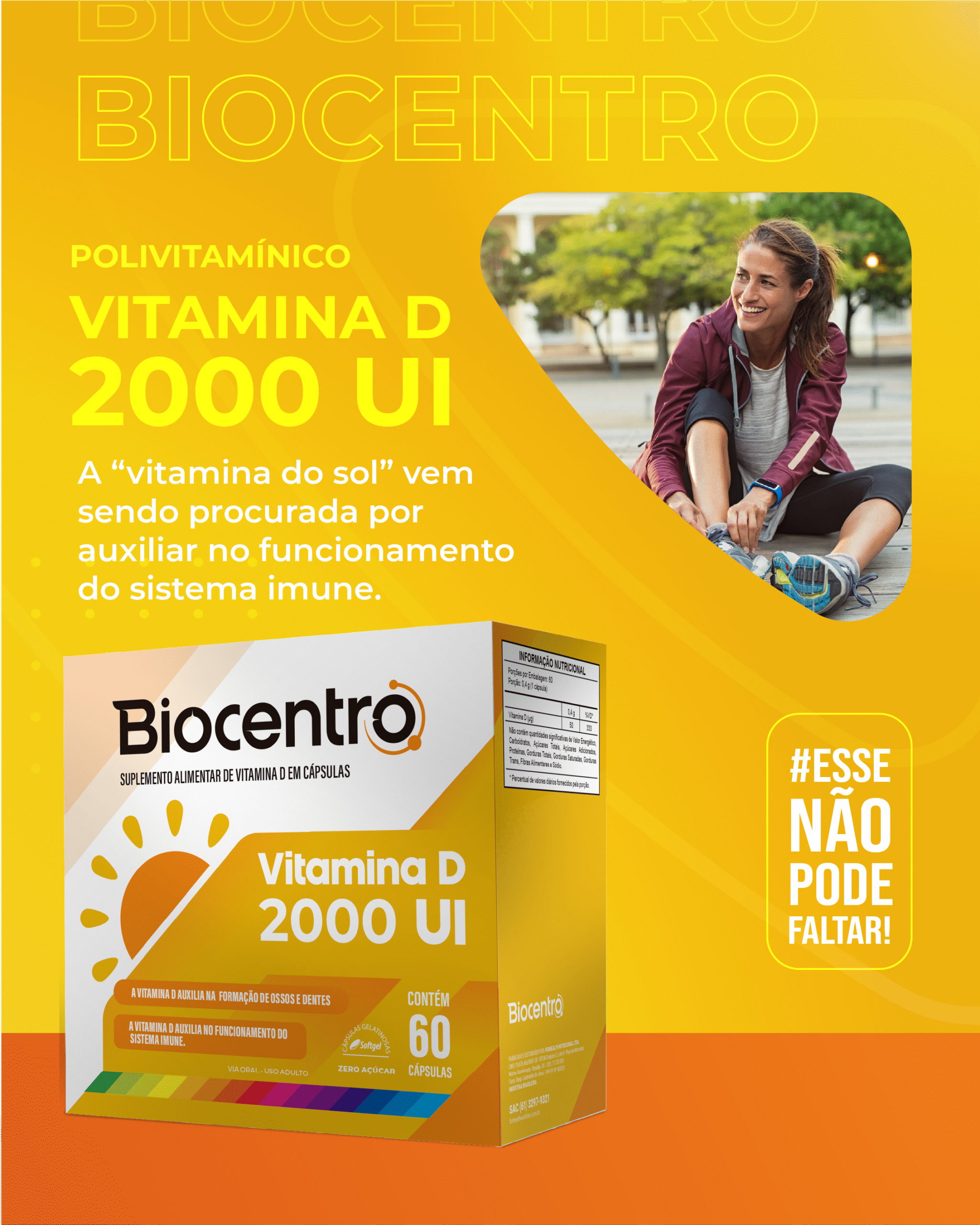 BIOCENTRO VITAMINA D 2000 UI 60 CAPSULAS