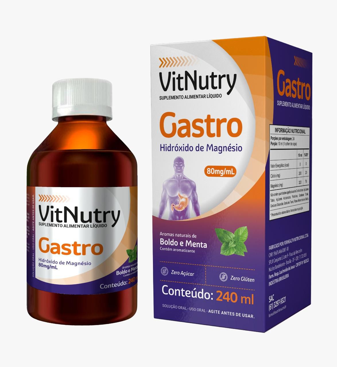 VITNUTRY GASTRO SABOR BOLDO E MENTA 240 ML