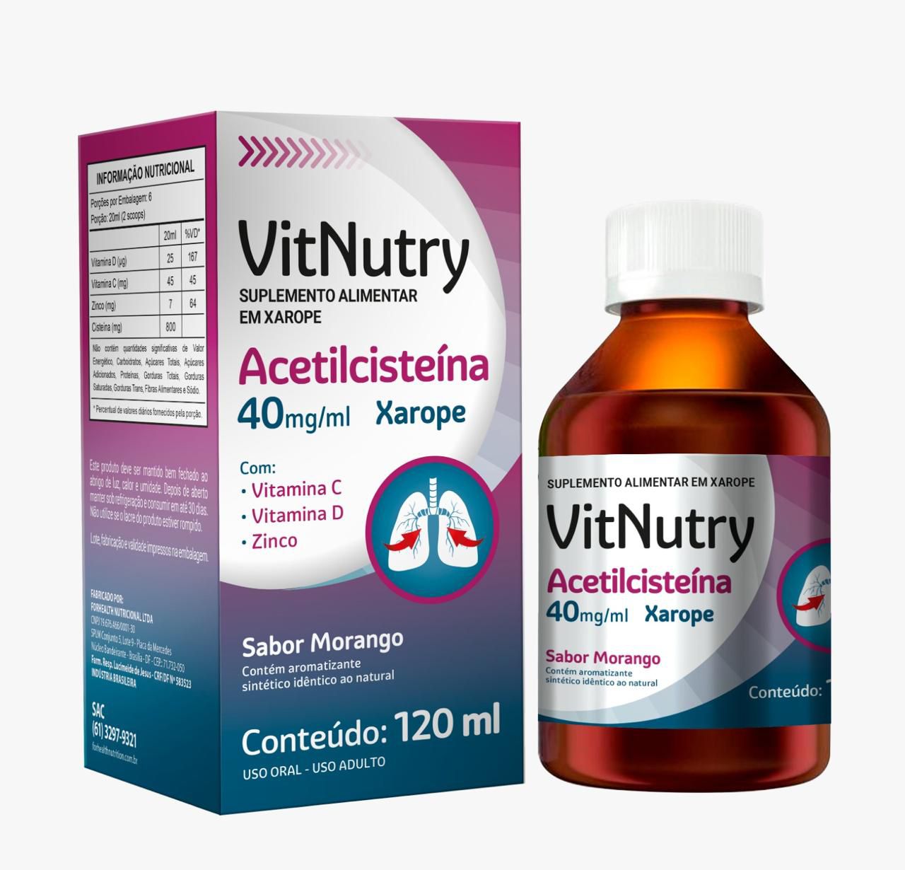 VITNUTRY ACETILCISTEINA 40MG/ML